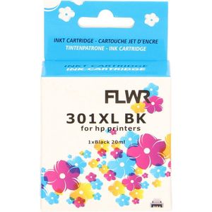 FLWR - HP 301XL - Zwart Cartridge - Hoge Capaciteit