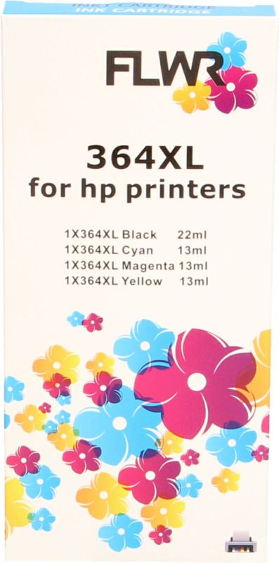 FLWR - HP 364XL Multipack - Inktcartridge - Zwart en Kleur - Huismerk (compatible)