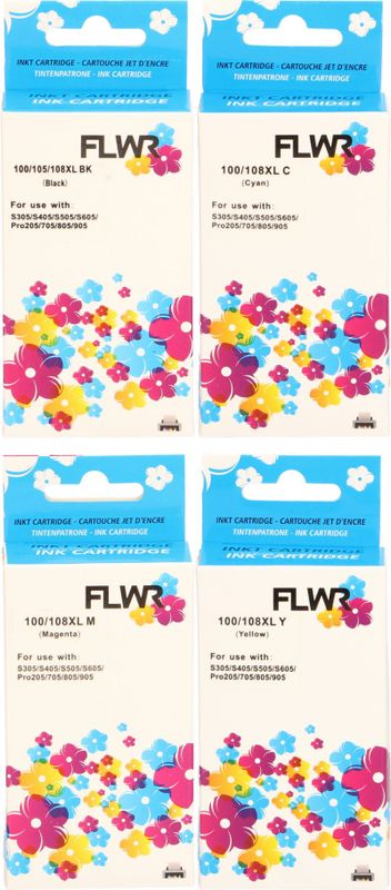 FLWR - 100XL - Cartridges - Vervanger voor Lexmark - Multipack