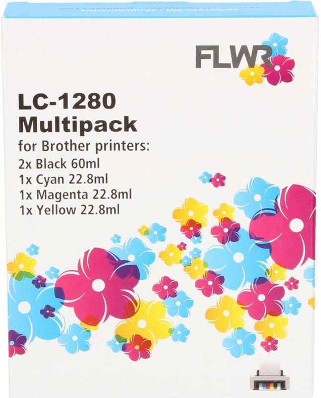 FLWR - LC-1240XL Multipack - Inktcartridge - Zwart en Kleur - Huismerk