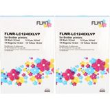 FLWR - LC-1240XL Multipack - Inktcartridge - Zwart en Kleur - Huismerk