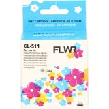 FLWR - CL-511 - Inktcartridge - Kleur - Huismerk