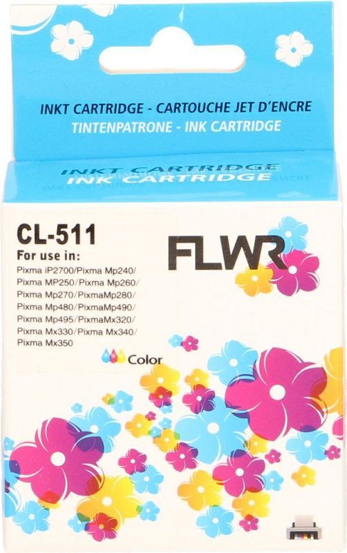 FLWR - CL-511 - Inktcartridge - Kleur - Huismerk