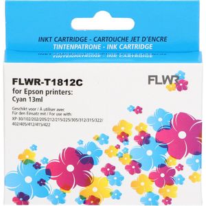 FLWR - Inktcartridge / 18XL / Cyaan - geschikt voor Epson
