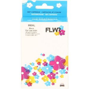 FLWR - HP 950XL - Inktcartridge - Zwart - Compatible XXL