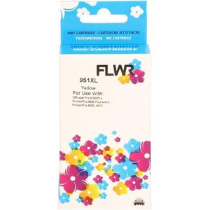 FLWR - HP 951XL - Inktcartridge - Geel - Compatible XXL