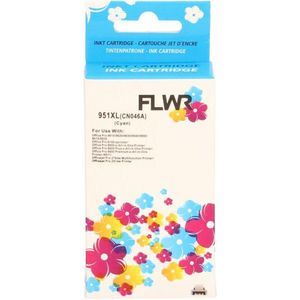 FLWR - HP 951XL - Inktcartridge - Cyaan - Compatible XXL
