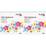 FLWR - Epson 18XL Multipack - Inktcartridge - Zwart en Kleur - Huismerk