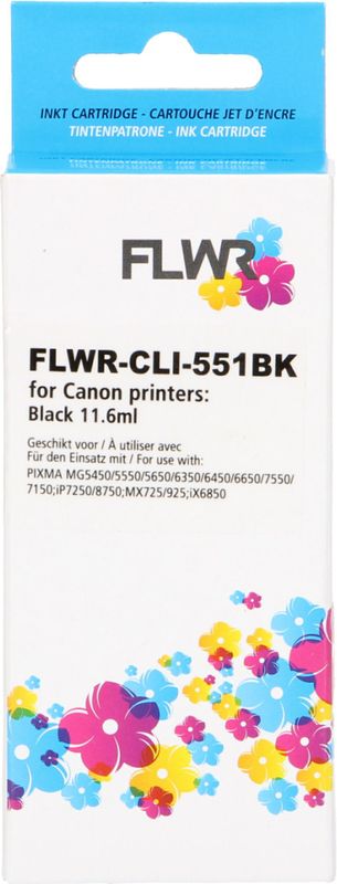 FLWR - CLI-551XL - Inktcartridge - Zwart - Huismerk (compatible)