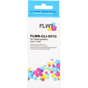 FLWR - CLI-551XL - Inktcartridge - Cyaan - Huismerk (Compatible)