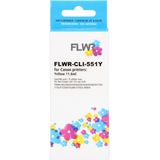 FLWR Canon CLI-551XL geel (FLWR-CLI-551Y) - Inktcartridge - Huismerk (compatible)