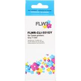 FLWR - Canon CLI-551 - Inktcartridge - Grijs - Huismerk - Extra gevuld (XL)