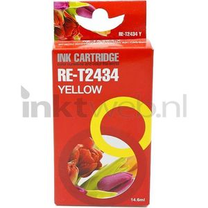 FLWR - Epson 24 - Inktcartridge - Geel - Huismerk (compatible)