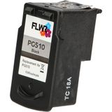 FLWR Canon PG-510 zwart (FLWR-PG510BK) - Inktcartridge - Huismerk (remanufactured)