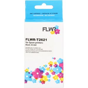 FLWR Epson 26XL zwart (FLWR-T2621) - Inktcartridge - Huismerk (compatible)