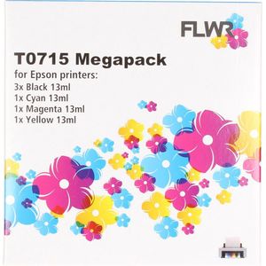FLWR - Cartridges / Epson T0711/2/3/4 Megapack / / Geschikt voor Epson