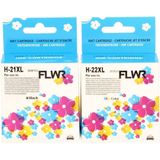 FLWR - HP 21XL en 22XL Multipack - Inktcartridge - Zwart en Kleur - Huismerk