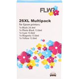 FLWR - Inktcartridge / 26XL 5-pack zwart & kleur - Geschikt voor Epson