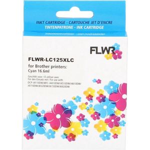 FLWR - Inktcartridge / LC-125XLC / Cyaan - Geschikt voor Brother