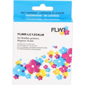FLWR - LC-125XLM - Inktcartridge - Magenta - Geschikt voor Brother