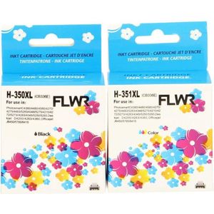 FLWR - Cartridges / HP 350XL/351XL Multipack / Zwart en Kleur / Geschikt Voor HP