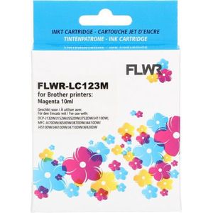 FLWR Brother LC-123 magenta (FLWR-LC123M) - Inktcartridge - Huismerk (compatible)