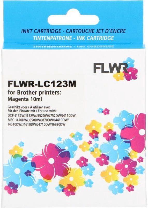 FLWR Brother LC-123 magenta (FLWR-LC123M) - Inktcartridge - Huismerk (compatible)