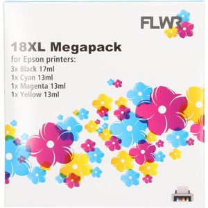 FLWR - Epson T1811/2/3/4 Megapack - Inktcartridge - Huismerk - 6 Cartridges
