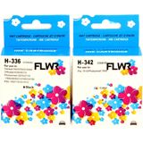 FLWR - HP 336/342 Multipack - Inktcartridge - Zwart en Kleur - Huismerk