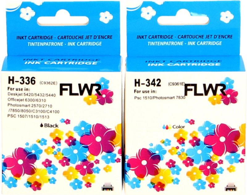 FLWR - HP 336/342 Multipack - Inktcartridge - Zwart en Kleur - Huismerk