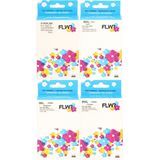 FLWR - HP 88XL - Inktcartridge - Zwart en Kleur - 4-pack