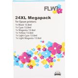 FLWR - Epson 24XL Multipack - Inktcartridge - Zwart en Kleur - Huismerk