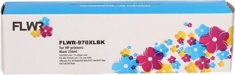 FLWR HP 970XL zwart (FLWR-CN625AE) - Inktcartridge - Huismerk (remanufactured)
