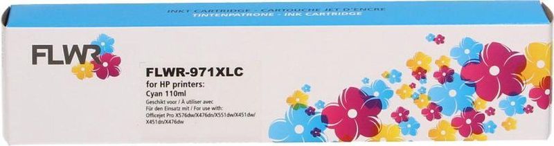FLWR HP 971XL cyaan (FLWR-CN626AE) - Inktcartridge - Huismerk (remanufactured)