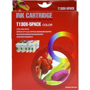 Merkloos T1301/2/3/4 10-pack Zwart en Kleur - Geschikt voor Epson