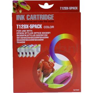 FLWR T1811 / 2 / 3 / 10-Pack / Zwart en Kleur / Cartridge - Geschikt voor Epson