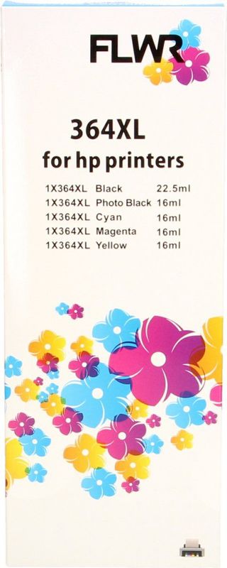 FLWR - HP 364XL Multi 5-pack - Inktcartridge - Zwart en Kleur - Compatibel