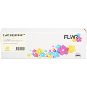 FLWR - Toner - Geel - Geschikt voor Oki C301/C321