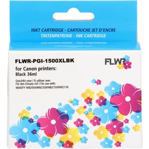 FLWR - Inktcartridge / PGI-1500XL zwart - Geschikt voor Canon