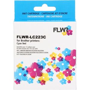 FLWR - LC-223C - Inktcartridge - Cyaan - Huismerk - Ruim 40% Meer Inhoud