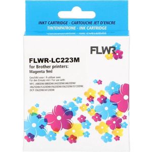 FLWR - Inktcartridge / LC-223M / Magenta - Geschikt voor Brother