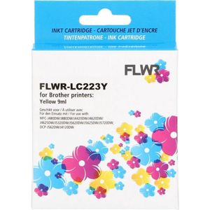 FLWR - LC-223Y - Inktcartridge - Geel - Huismerk - Ruim 40% Meer Inhoud