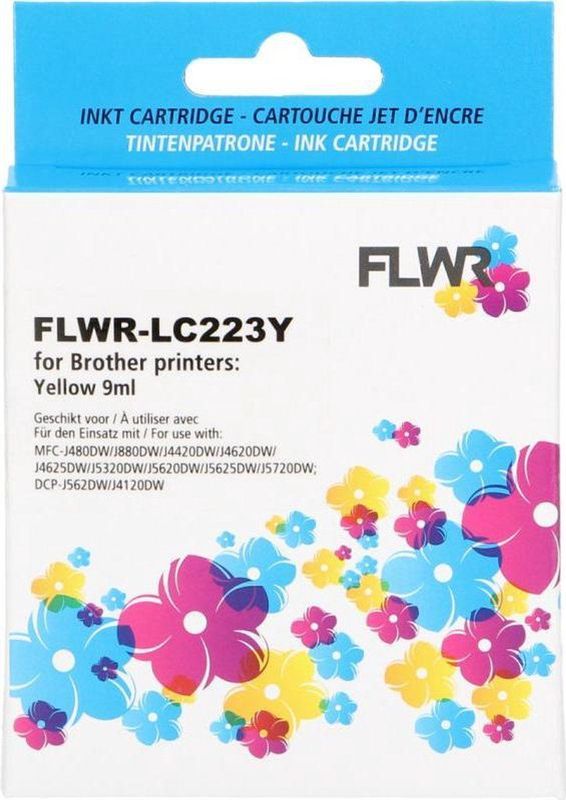 FLWR - LC-223Y - Inktcartridge - Geel - Huismerk - Ruim 40% Meer Inhoud