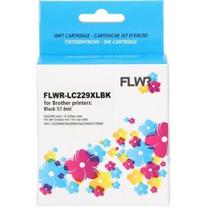 FLWR - Inktcartridge / LC-229BK / Zwart - Geschikt voor Brother