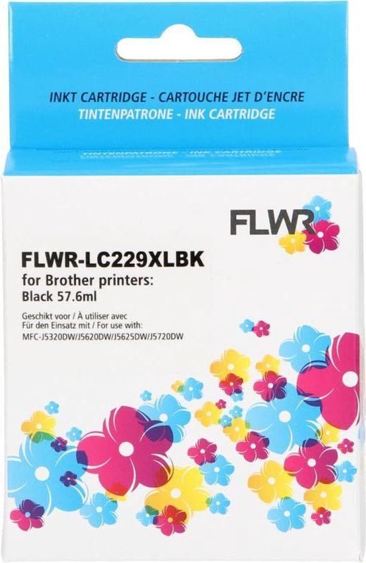 FLWR Brother LC-229BK zwart (FLWR-LC229XLBK) - Inktcartridge - Compatible XXL