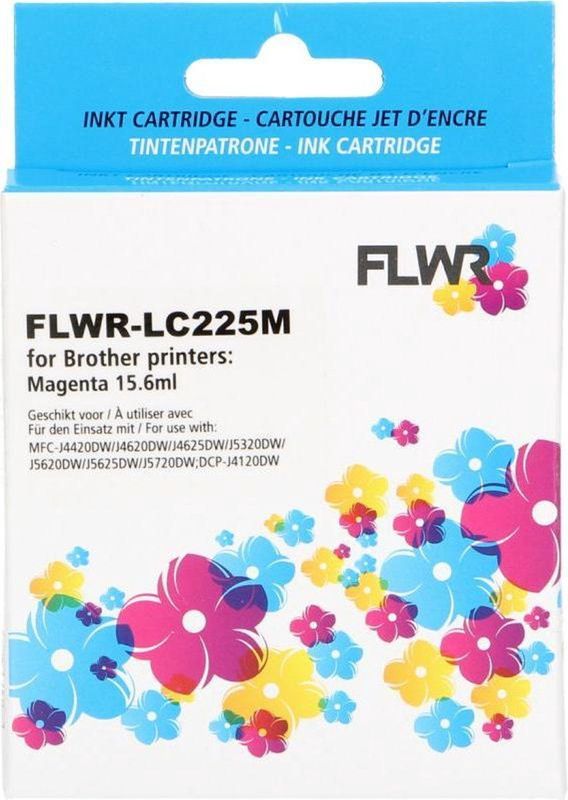FLWR Brother LC-225XLM magenta (FLWR-LC225XLM) - Inktcartridge - Compatible XXL