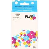 FLWR HP 934XL zwart (FLWR-934XLBK) - Inktcartridge - Huismerk (compatible)