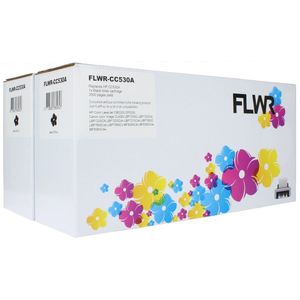 FLWR - Toner / 304A / 2-pack / Zwart - Geschikt voor HP