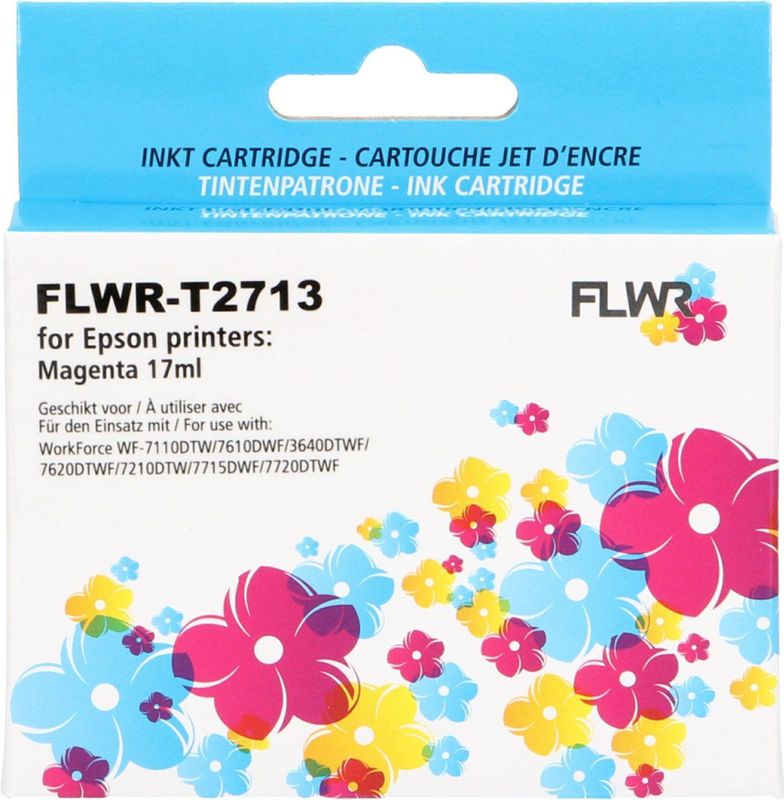 FLWR Epson 27XL T2713 magenta (FLWR-T2713) - Inktcartridge - Huismerk (compatible)