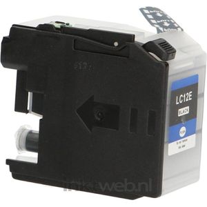 Huismerk Brother LC-12EBK zwart (CO-LC12EBK) - Inktcartridge - Huismerk (compatible)